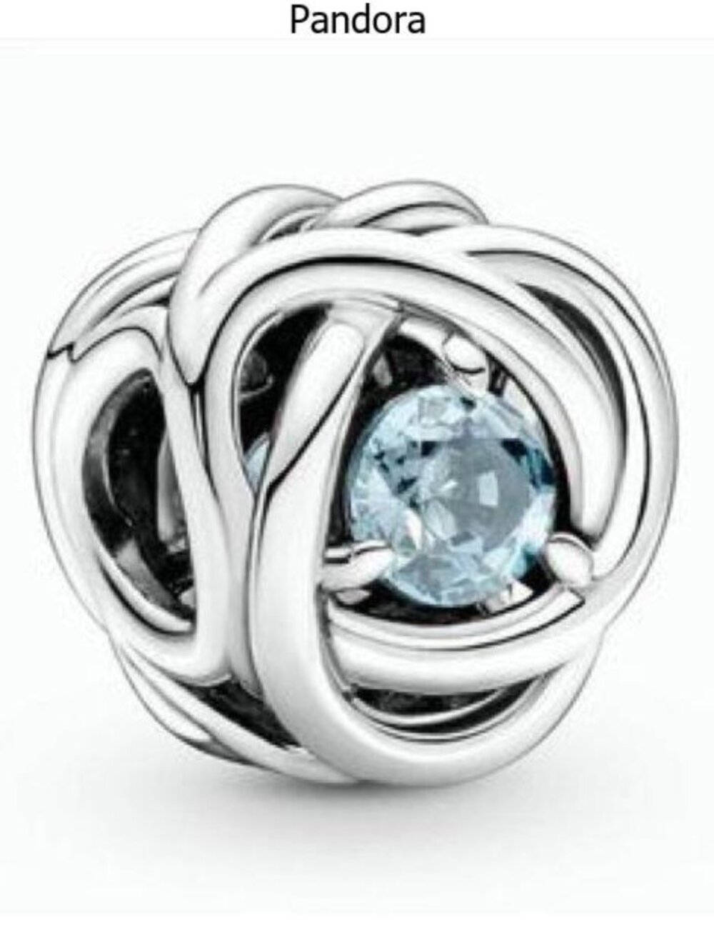 Pandora March Sea Aqua Blue Eternity Circle Charm